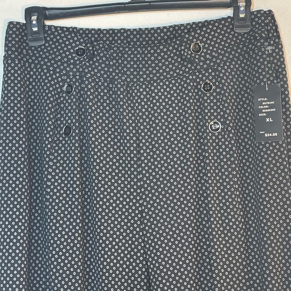 ROBERT LOUIS WOMEN'S Pull on PALAZZO PANTS sailor black white wide leg XL New - Picture 2 of 14